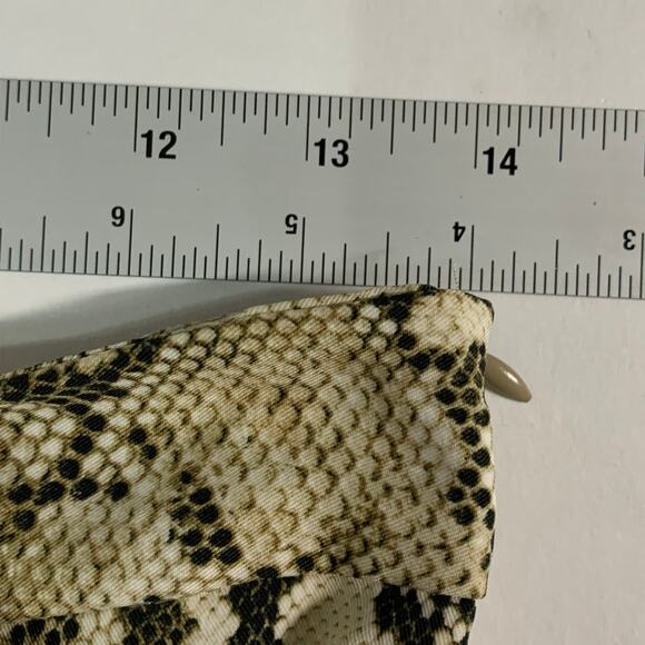 Zara M Womens Reptile Print Flare Skater Skort Side Tie Snake Python - Picture 6 of 11